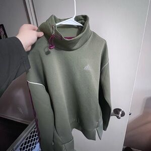 Adidas Women's Cowl Neck Olive Sweater